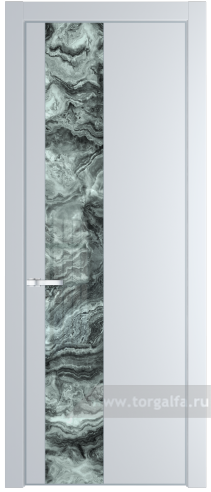 Дверь со стеклом ProfilDoors 19PA Атриум серебро с профилем Серебро (Вайт (RAL 110 96 02))