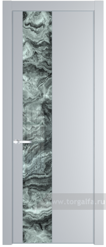 Дверь со стеклом ProfilDoors 19PA Атриум серебро с профилем Серебро (Лайт Грей (RAL 870-01))