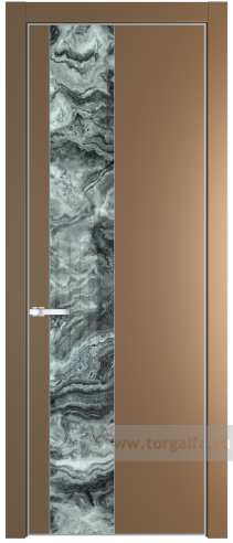 Дверь со стеклом ProfilDoors 19PA Атриум серебро с профилем Серебро (Перламутр золото)