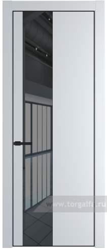 Дверь со стеклом ProfilDoors 19PA Зеркало Grey с профилем Серебро (Вайт (RAL 110 96 02))