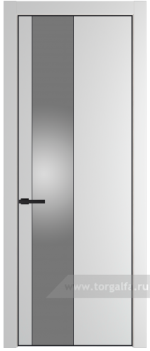 Дверь со стеклом ProfilDoors 19PA Lacobel Серебряный лак с профилем Серебро (Крем Вайт (RAL 120-02))