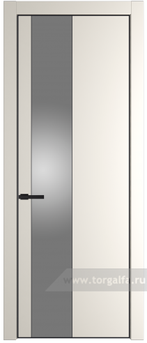 Дверь со стеклом ProfilDoors 19PA Lacobel Серебряный лак с профилем Серебро (Перламутр белый)