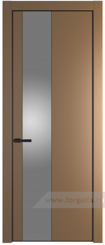 Дверь со стеклом ProfilDoors 19PA Lacobel Серебряный лак с профилем Серебро (Перламутр золото)