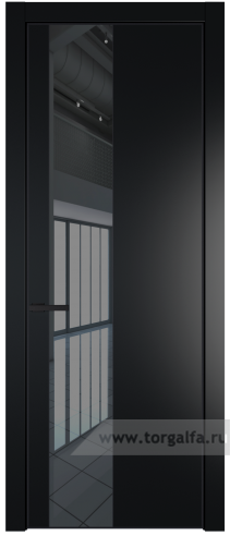 Дверь со стеклом ProfilDoors 19PA Зеркало Grey с профилем Черный матовый RAL9005 (Блэк)