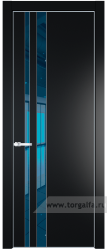 Дверь со стеклом ProfilDoors 20PA Зеркало Blue с профилем Серебро (Блэк)