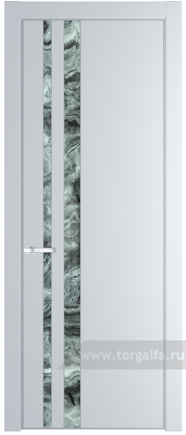 Дверь со стеклом ProfilDoors 20PA Атриум серебро с профилем Серебро (Вайт (RAL 110 96 02))