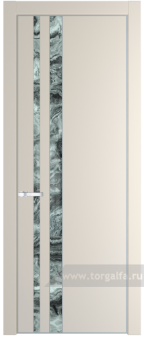Дверь со стеклом ProfilDoors 20PA Атриум серебро с профилем Серебро (Кремовая Магнолия (RAL 120-04))