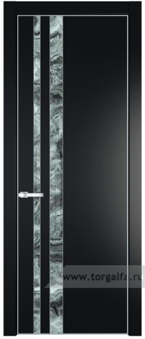 Дверь со стеклом ProfilDoors 20PA Атриум серебро с профилем Серебро (Блэк)