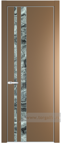 Дверь со стеклом ProfilDoors 20PA Атриум серебро с профилем Серебро (Перламутр золото)