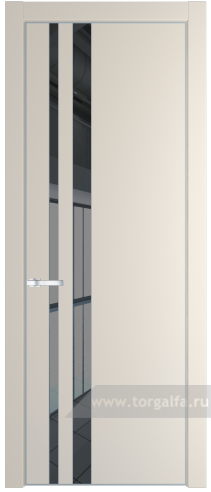 Дверь со стеклом ProfilDoors 20PA Зеркало Grey с профилем Серебро (Кремовая Магнолия (RAL 120-04))