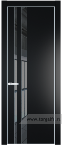 Дверь со стеклом ProfilDoors 20PA Зеркало Grey с профилем Серебро (Блэк)