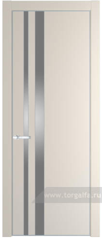 Дверь со стеклом ProfilDoors 20PA Lacobel Серебряный лак с профилем Серебро (Кремовая Магнолия (RAL 120-04))
