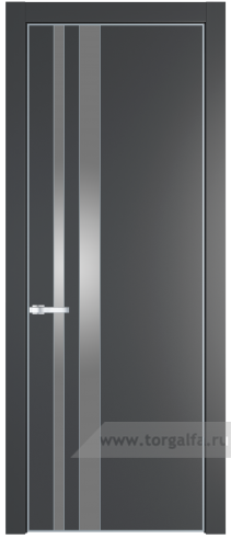 Дверь со стеклом ProfilDoors 20PA Lacobel Серебряный лак с профилем Серебро (Графит (Pantone 425С))