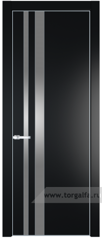 Дверь со стеклом ProfilDoors 20PA Lacobel Серебряный лак с профилем Серебро (Блэк)