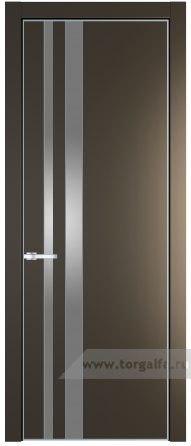 Дверь со стеклом ProfilDoors 20PA Lacobel Серебряный лак с профилем Серебро (Перламутр бронза)