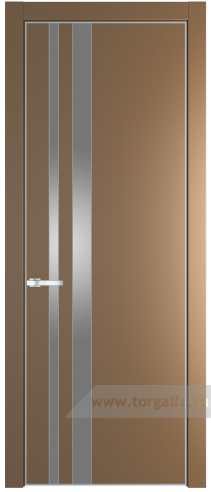 Дверь со стеклом ProfilDoors 20PA Lacobel Серебряный лак с профилем Серебро (Перламутр золото)