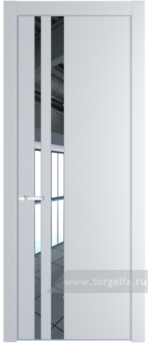 Дверь со стеклом ProfilDoors 20PA Зеркало с профилем Серебро (Вайт (RAL 110 96 02))
