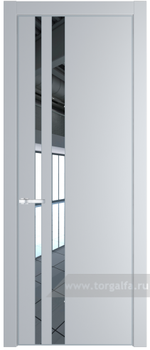Дверь со стеклом ProfilDoors 20PA Зеркало с профилем Серебро (Лайт Грей (RAL 870-01))