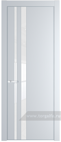 Дверь со стеклом ProfilDoors 20PA Лак классик с профилем Серебро (Вайт (RAL 110 96 02))