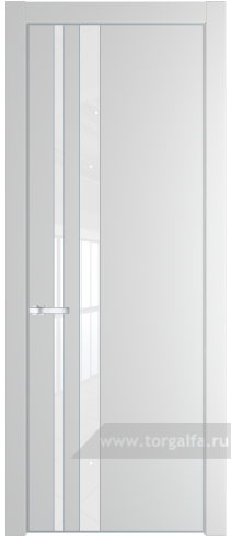 Дверь со стеклом ProfilDoors 20PA Лак классик с профилем Серебро (Крем Вайт (RAL 120-02))