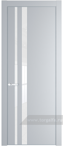Дверь со стеклом ProfilDoors 20PA Лак классик с профилем Серебро (Лайт Грей (RAL 870-01))