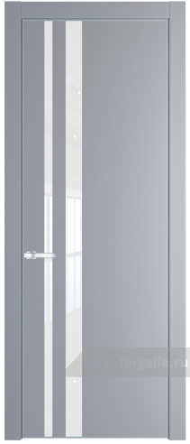 Дверь со стеклом ProfilDoors 20PA Лак классик с профилем Серебро (Смоки (RAL 870-02))