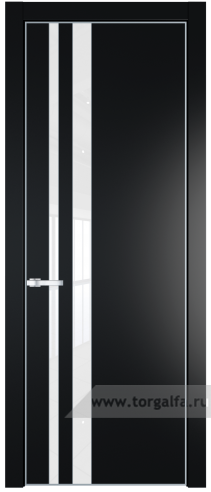 Дверь со стеклом ProfilDoors 20PA Лак классик с профилем Серебро (Блэк)