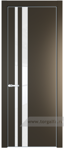 Дверь со стеклом ProfilDoors 20PA Лак классик с профилем Серебро (Перламутр бронза)