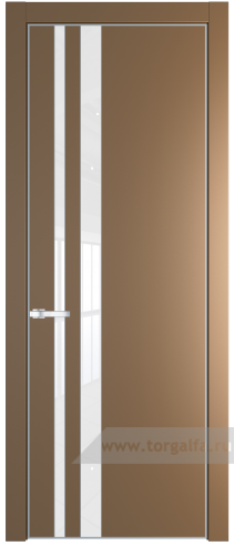 Дверь со стеклом ProfilDoors 20PA Лак классик с профилем Серебро (Перламутр золото)