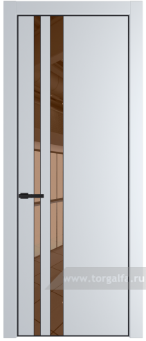 Дверь со стеклом ProfilDoors 20PA Зеркало Bronza с профилем Черный матовый RAL9005 (Вайт (RAL 110 96 02))
