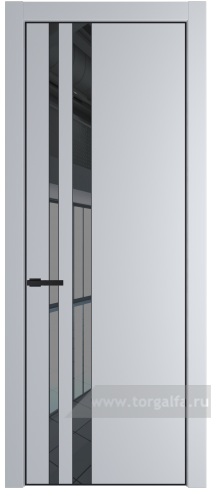 Дверь со стеклом ProfilDoors 20PA Зеркало Grey с профилем Черный матовый RAL9005 (Лайт Грей (RAL 870-01))