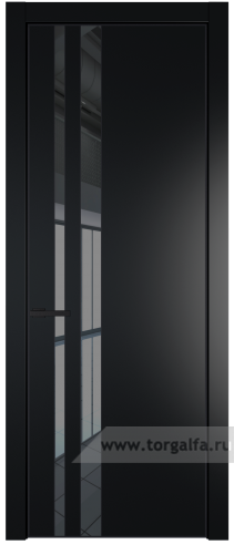Дверь со стеклом ProfilDoors 20PA Зеркало Grey с профилем Черный матовый RAL9005 (Блэк)