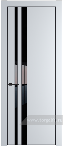 Дверь со стеклом ProfilDoors 20PA Lacobel Черный лак с профилем Черный матовый RAL9005 (Вайт (RAL 110 96 02))