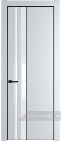Дверь со стеклом ProfilDoors 20PA Лак классик с профилем Черный матовый RAL9005 (Вайт (RAL 110 96 02))