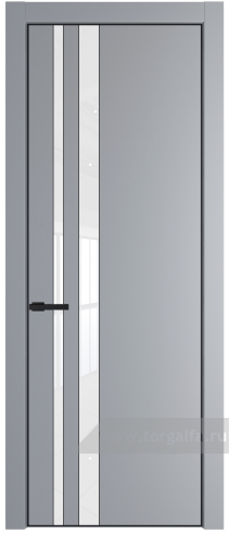 Дверь со стеклом ProfilDoors 20PA Лак классик с профилем Черный матовый RAL9005 (Смоки (RAL 870-02))
