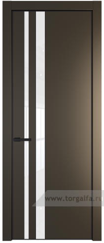 Дверь со стеклом ProfilDoors 20PA Лак классик с профилем Черный матовый RAL9005 (Перламутр бронза)