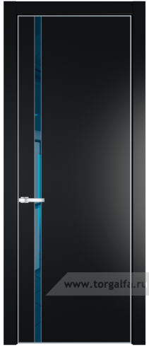 Дверь со стеклом ProfilDoors 21PA Зеркало Blue с профилем Серебро (Блэк)