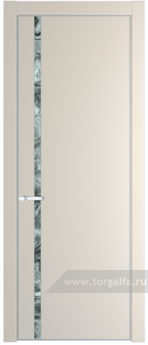 Дверь со стеклом ProfilDoors 21PA Атриум серебро с профилем Серебро (Кремовая Магнолия (RAL 120-04))