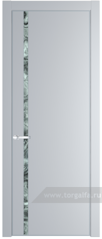 Дверь со стеклом ProfilDoors 21PA Атриум серебро с профилем Серебро (Лайт Грей (RAL 870-01))