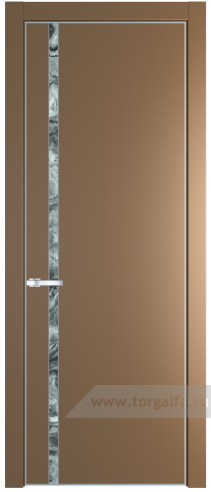 Дверь со стеклом ProfilDoors 21PA Атриум серебро с профилем Серебро (Перламутр золото)