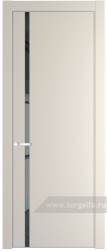 Дверь со стеклом ProfilDoors 21PA Зеркало Grey с профилем Серебро (Кремовая Магнолия (RAL 120-04))