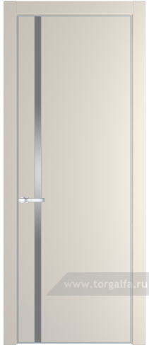 Дверь со стеклом ProfilDoors 21PA Lacobel Серебряный лак с профилем Серебро (Кремовая Магнолия (RAL 120-04))