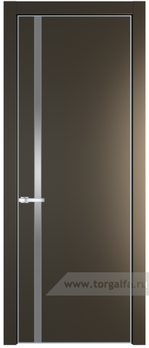 Дверь со стеклом ProfilDoors 21PA Lacobel Серебряный лак с профилем Серебро (Перламутр бронза)