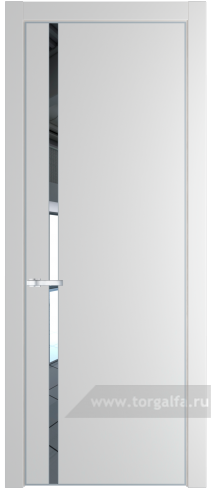 Дверь со стеклом ProfilDoors 21PA Зеркало с профилем Серебро (Крем Вайт (RAL 120-02))