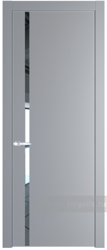 Дверь со стеклом ProfilDoors 21PA Зеркало с профилем Серебро (Смоки (RAL 870-02))