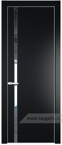 Дверь со стеклом ProfilDoors 21PA Зеркало с профилем Серебро (Блэк)