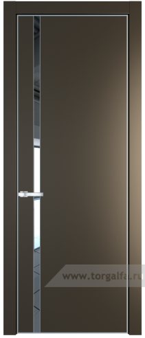 Дверь со стеклом ProfilDoors 21PA Зеркало с профилем Серебро (Перламутр бронза)