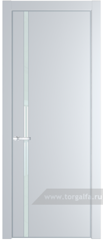Дверь со стеклом ProfilDoors 21PA Lacobel Белый лак с профилем Серебро (Вайт (RAL 110 96 02))