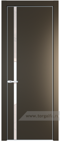 Дверь со стеклом ProfilDoors 21PA Lacobel Перламутровый лак с профилем Серебро (Перламутр бронза)