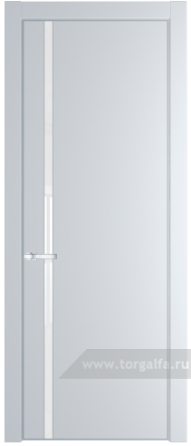 Дверь со стеклом ProfilDoors 21PA Лак классик с профилем Серебро (Вайт (RAL 110 96 02))